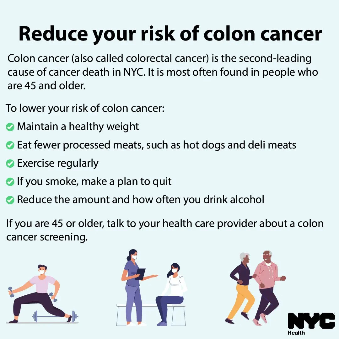 Regular exercise lowers the risk of dying from colon cancer