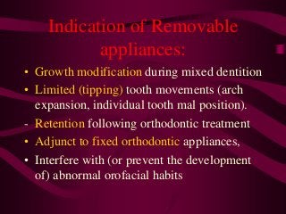 Removable orthodontic appliances &#8211; indications, types and rules of use