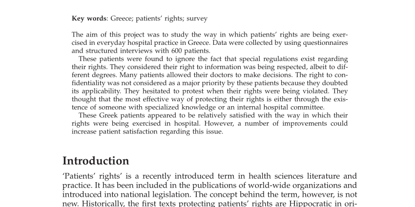 Respecting patients&#8217; rights is not satisfactory. Report of the Patient Ombudsman