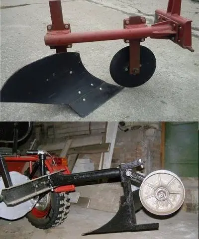 Reversible plow for mini tractor 