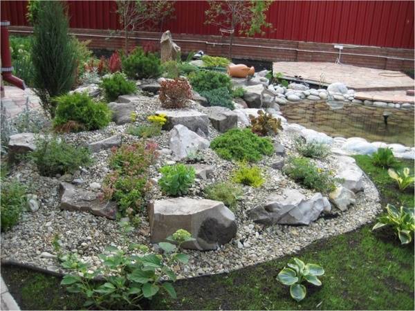 Rockeries in landscape design + photo