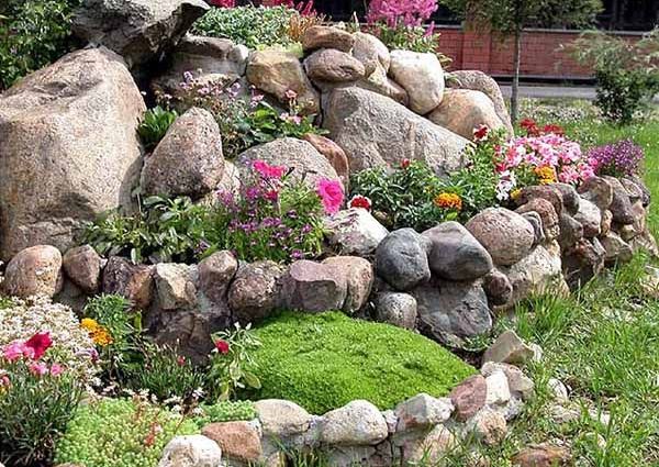 Rockeries in landscape design + photo