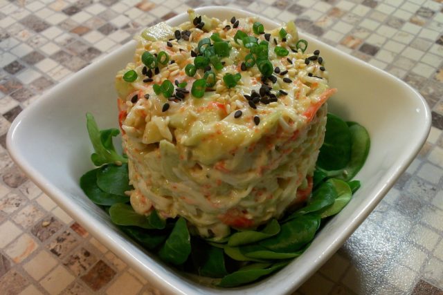 Salad recipes with avocado and crab sticks