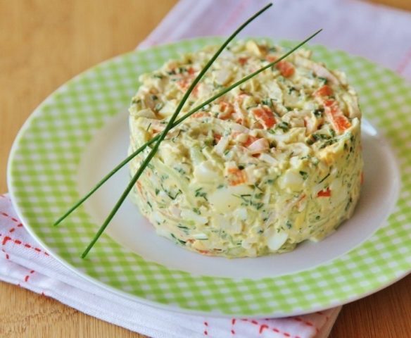 Salad recipes with avocado and crab sticks