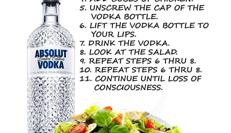 Salad watch out for vodka