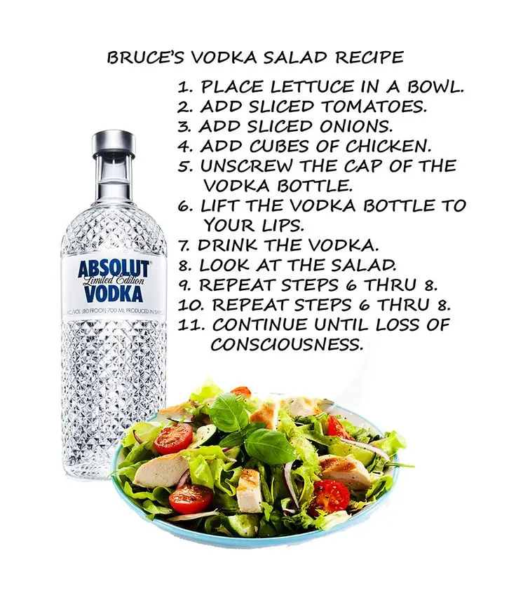 Salad watch out for vodka