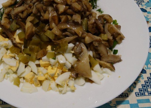 Salad with oyster mushrooms: simple cooking recipes with photos for every day and for the winter