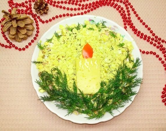 Salad with porcini mushroom: marinated, fried, salted, fresh