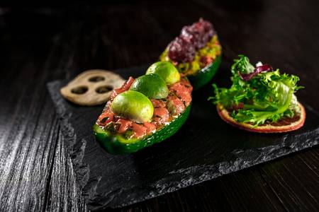 Salmon tartare with avocado