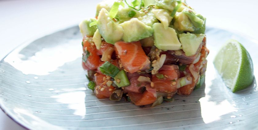 Salmon tartare with avocado