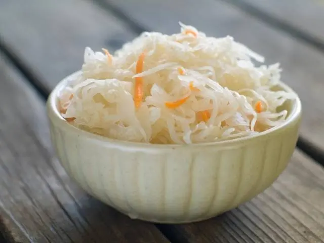 Sauerkraut in a 3 liter jar