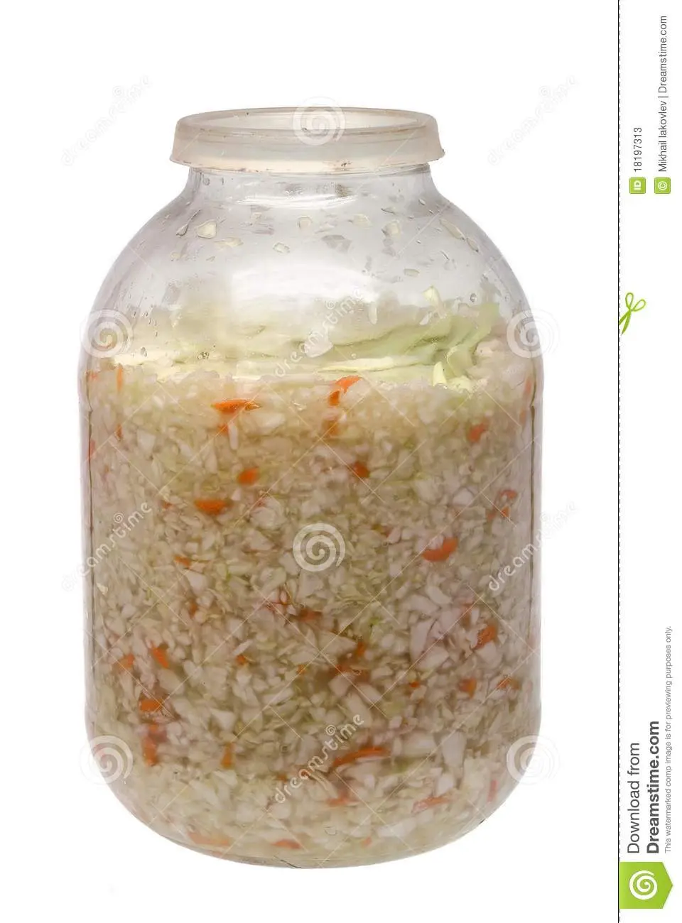 Sauerkraut in a 3 liter jar