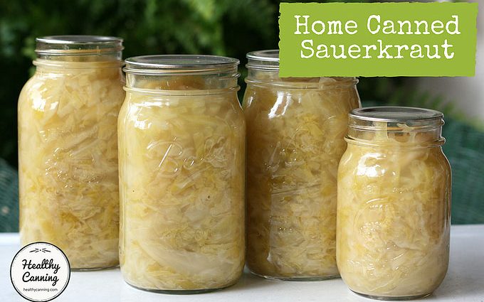 Sauerkraut in brine in a jar