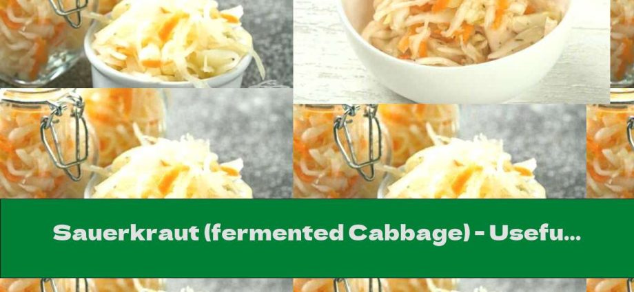 Sauerkraut &#8211; properties, use, contraindications