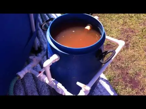 Set for cleaning the pool in the country