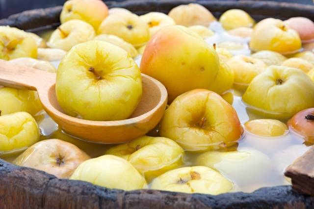 Soaked apples Antonovka