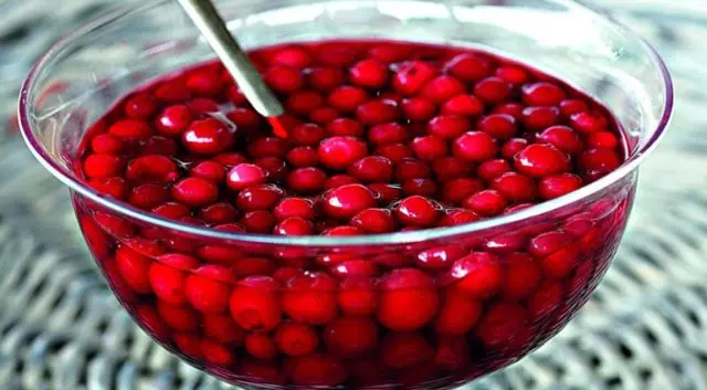 Soaked cranberries