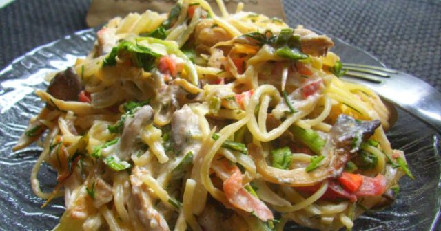 Spaghetti with oyster mushrooms: cooking recipes