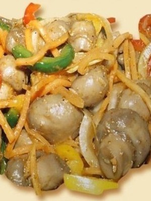 Spicy champignons marinated in Korean style