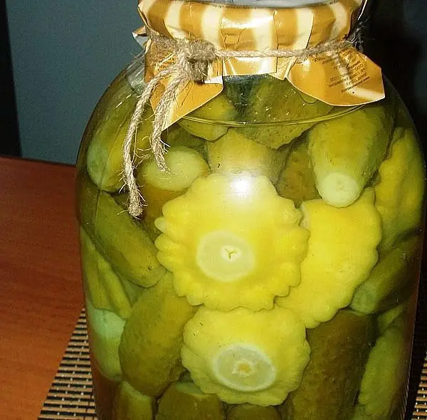 Squash marinated for the winter