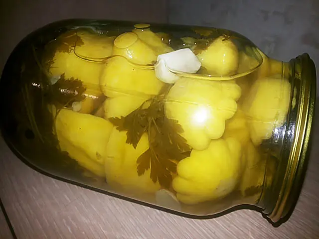 Squash marinated for the winter