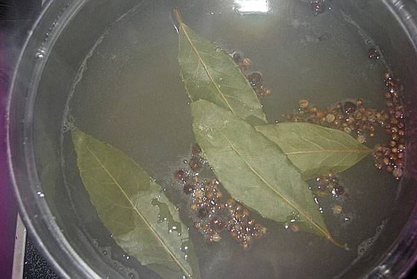 Squash marinated for the winter