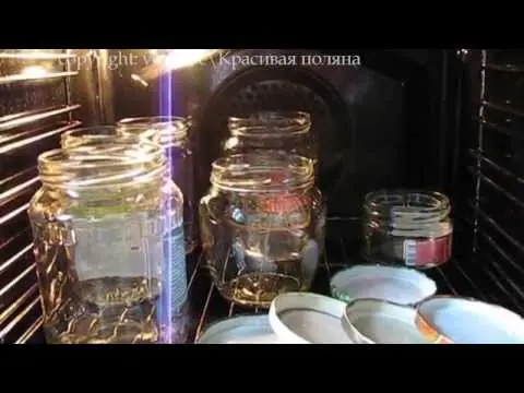 Sterilization of jars in an electric oven: temperature, mode