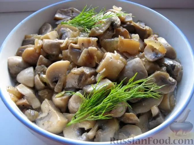 Stewed mushrooms