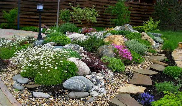 Stones for an alpine slide - where to get flagstone, granite or pebbles, rules for laying stone blocks + photos of ready-made solutions