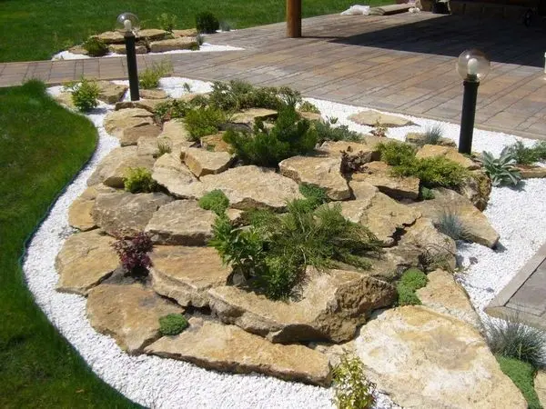 Stones for an alpine slide - where to get flagstone, granite or pebbles, rules for laying stone blocks + photos of ready-made solutions