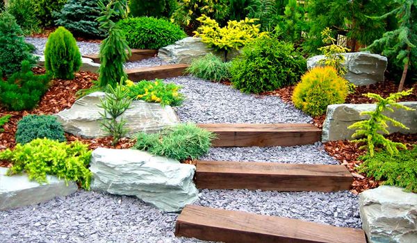 Stones for an alpine slide - where to get flagstone, granite or pebbles, rules for laying stone blocks + photos of ready-made solutions