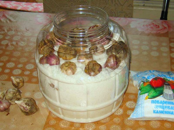 Storing garlic in glass jars is an effective way