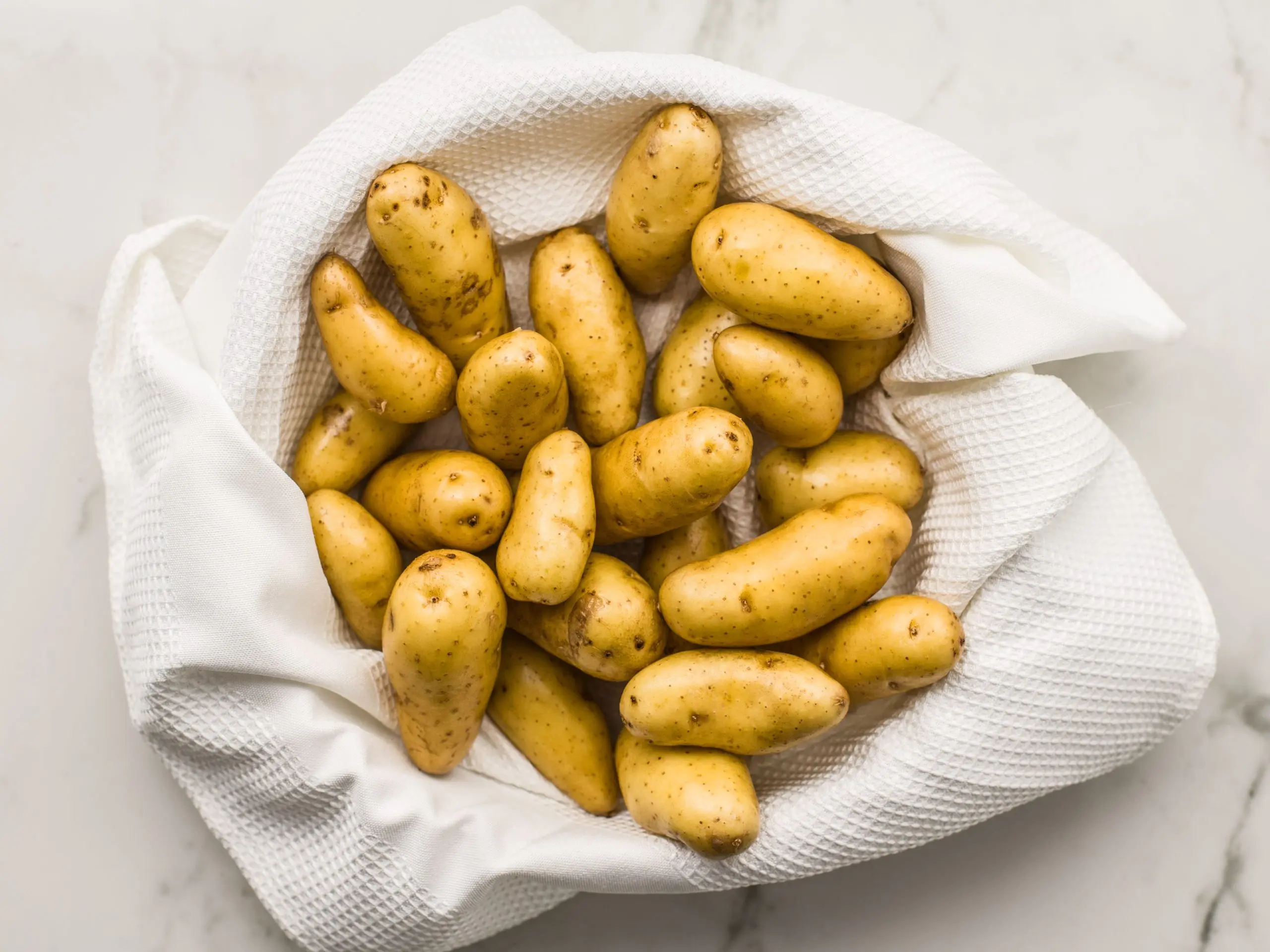 Storing washed potatoes 