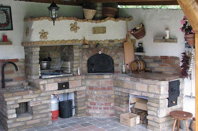 Stove for summer kitchen 