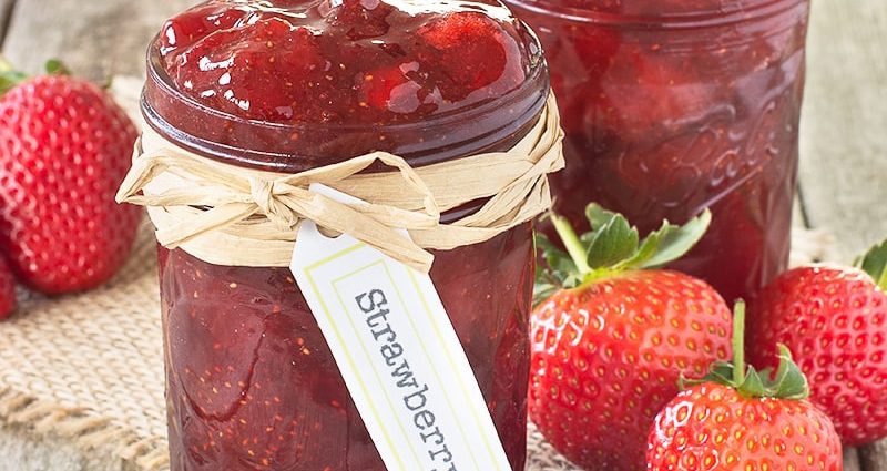 Strawberry jam with whole berries