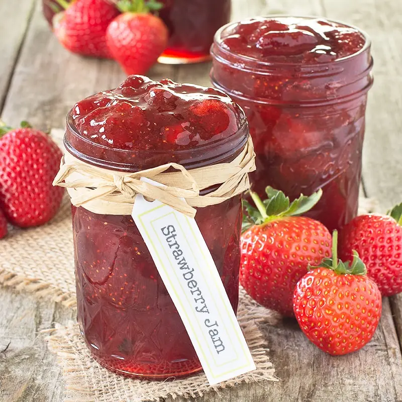 Strawberry jam with whole berries