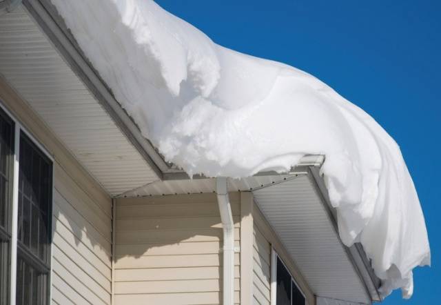 Telescopic shovel for removing snow from the roof