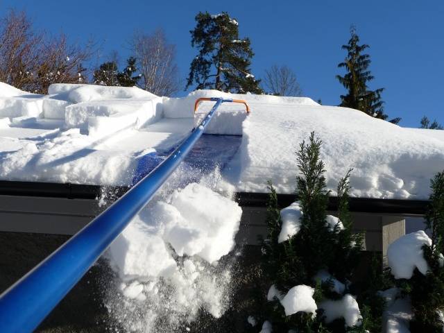 Telescopic snow scraper