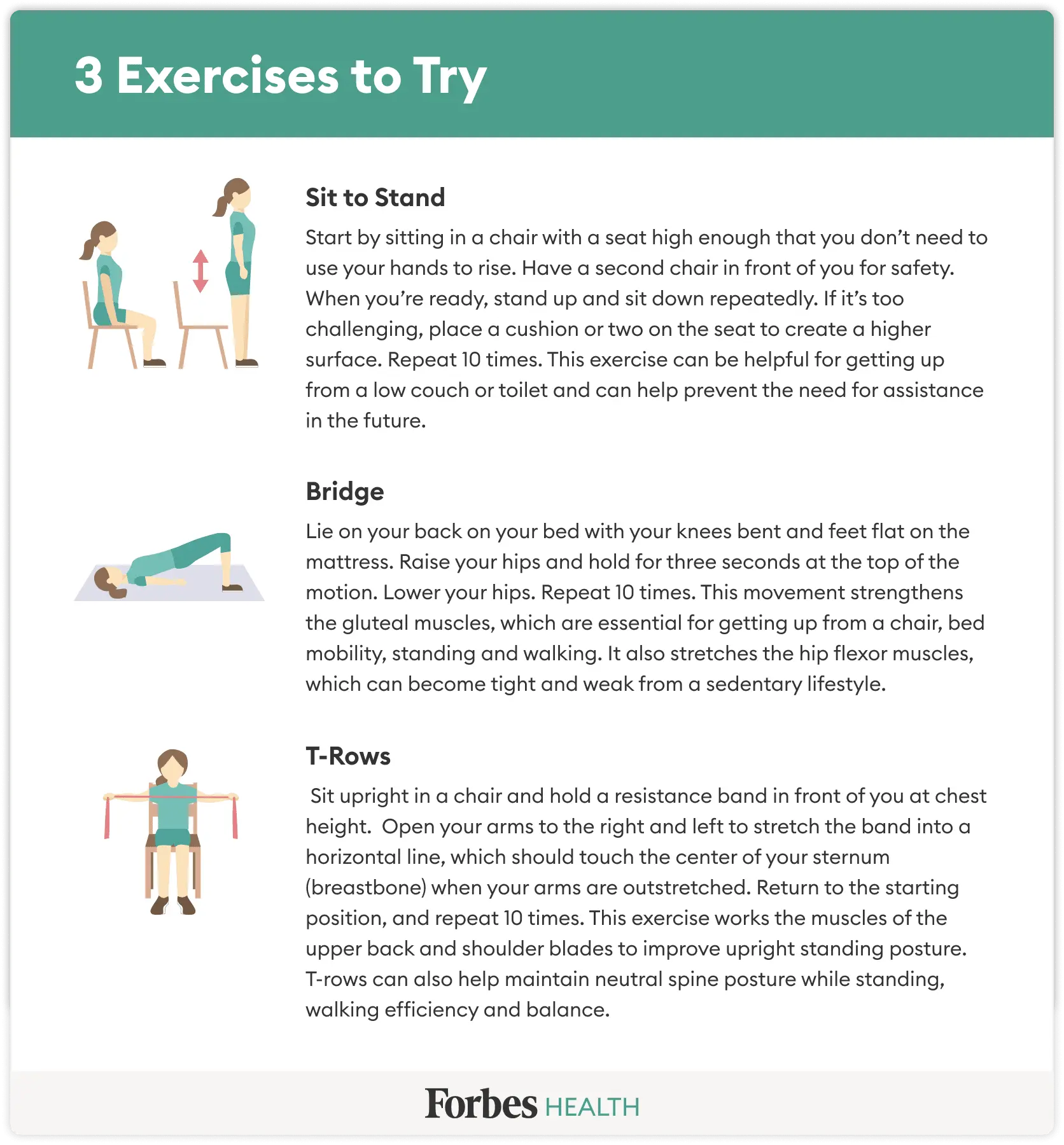 The 3 best exercises for the elderly