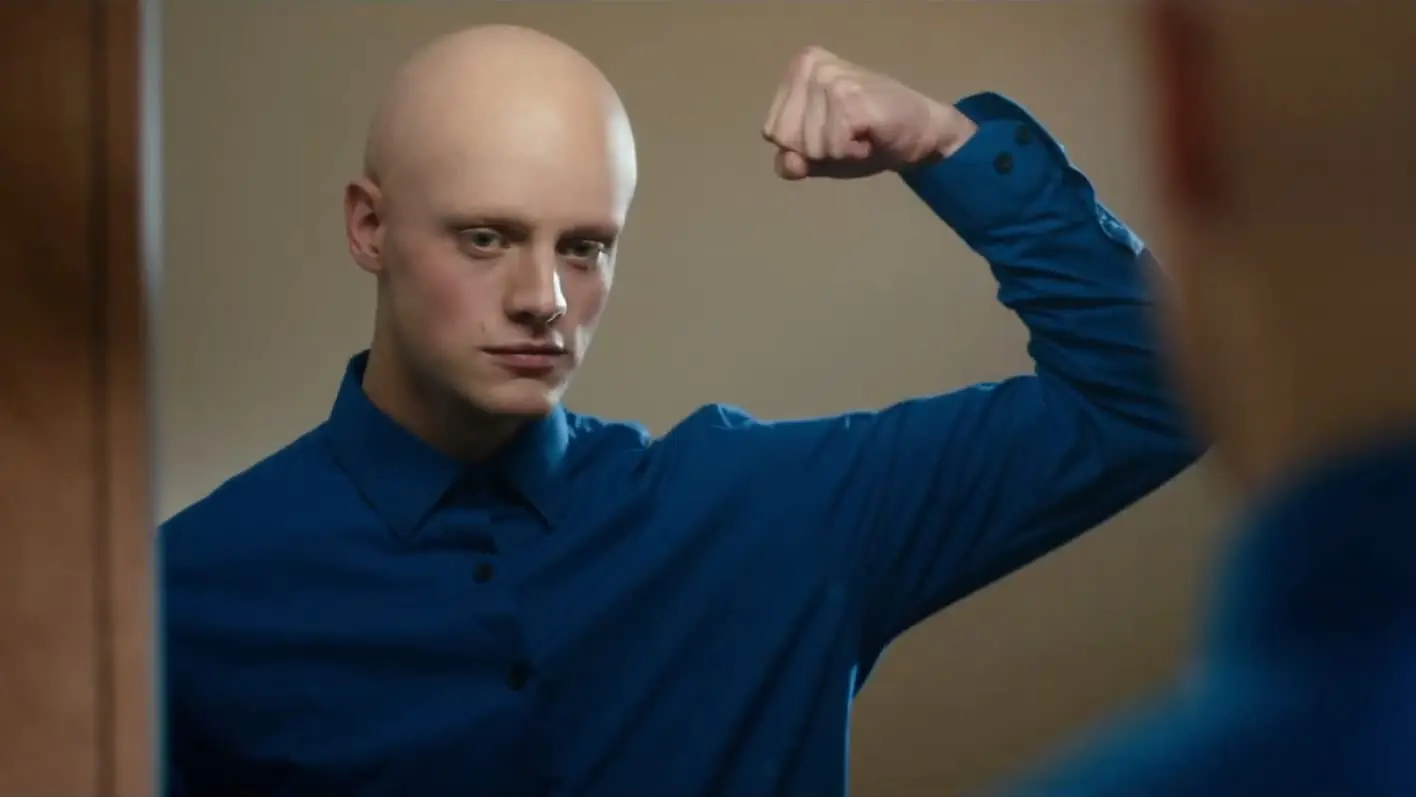 The boy won against cancer after 45 rounds of chemotherapy. The movie was a hit on the web