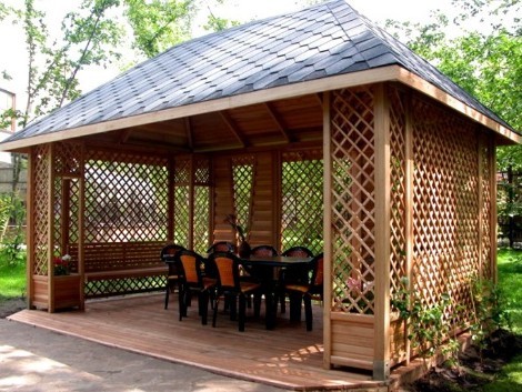 The foundation for the gazebo: tape, pile, columnar, monolithic, how to make a base for a pavilion with your own hands