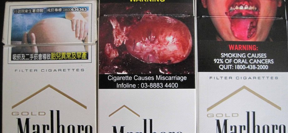 The graphic alert on the cigarette pack is more effective