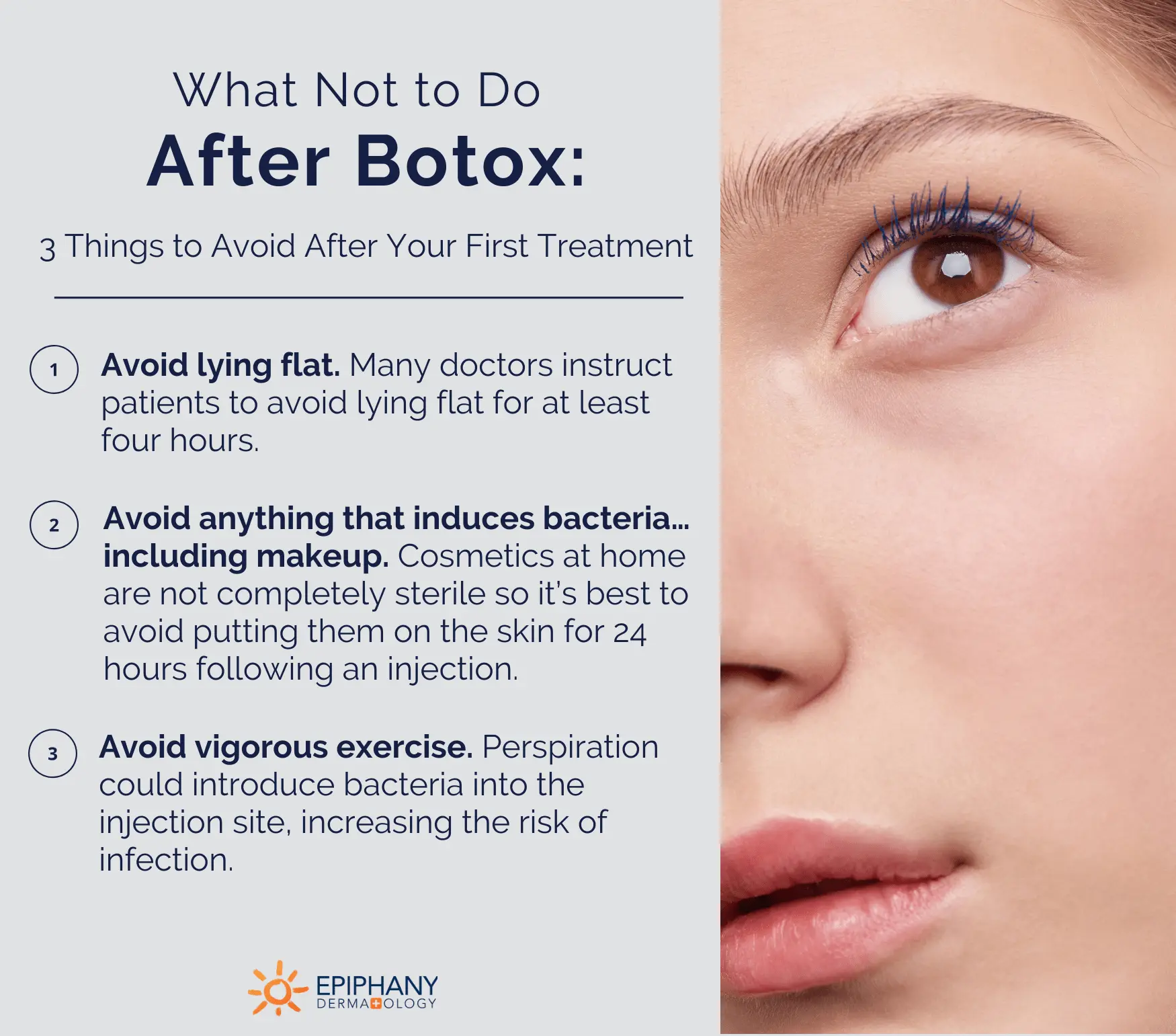The head does not hurt from botox
