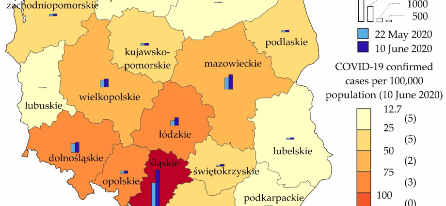 The new R index for Poland is very worrying. The number of infected people is the fastest in these voivodships