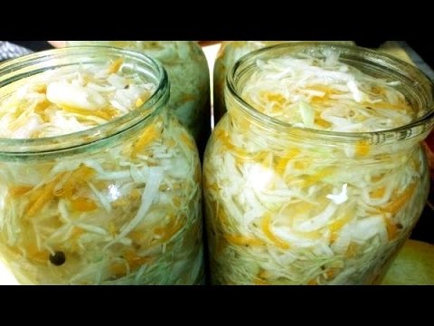 The recipe for homemade pickled cabbage is very tasty