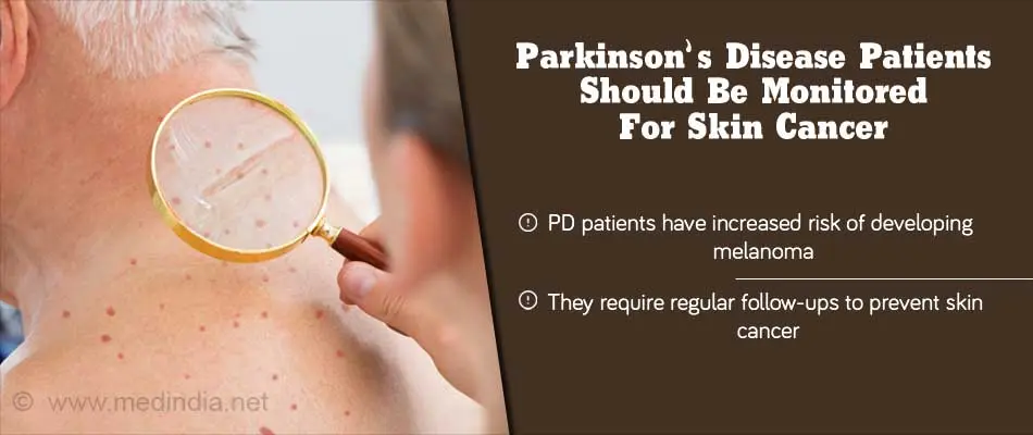 The risk of skin cancer is higher in Parkinson&#8217;s patients