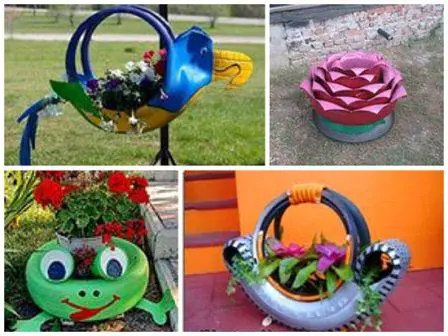 Tire beds: how to make your own original flower garden