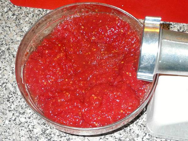 Tkemali sauce with tomatoes 