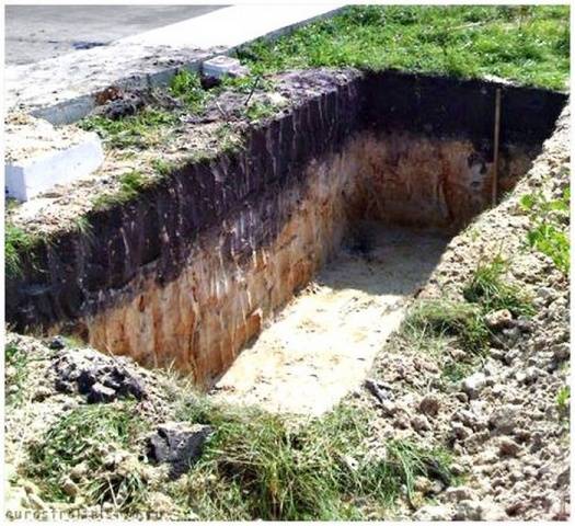 Toilet in the country with a septic tank