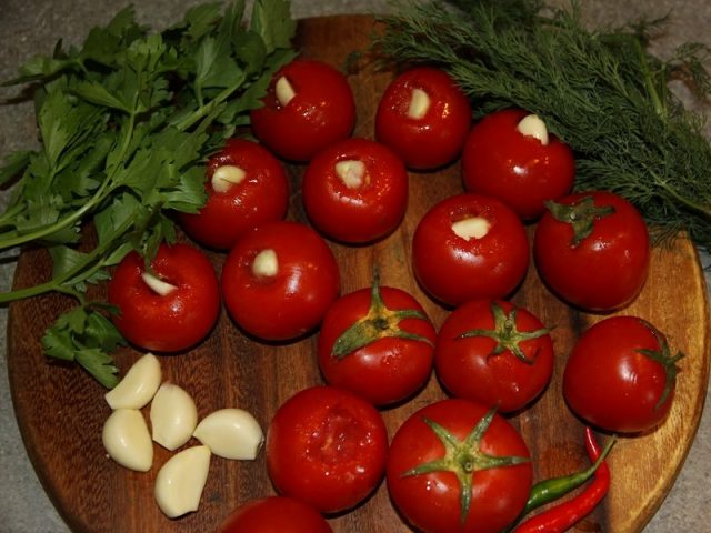 Tomatoes with celery